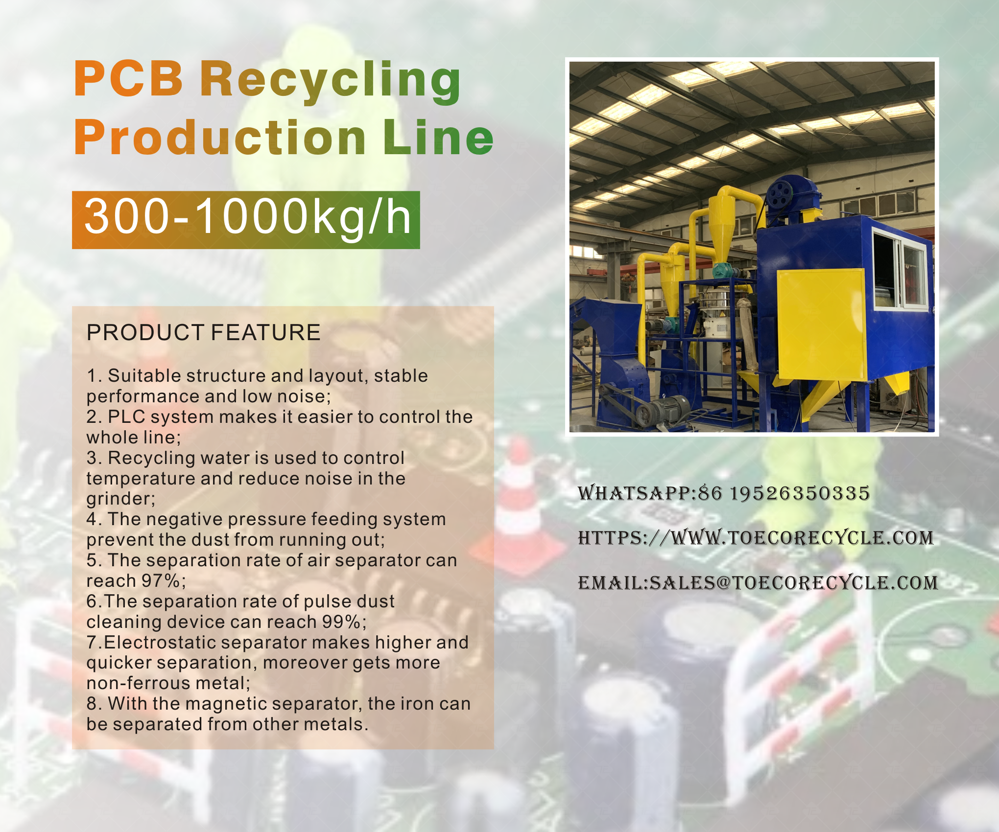PCB board recyclable machine