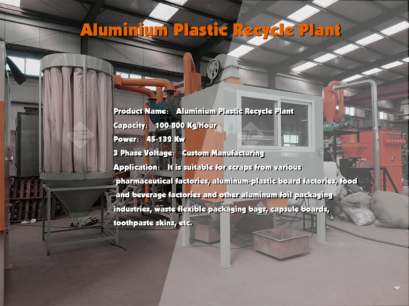 Aluminum plastic panel and medical plastic recycling machine