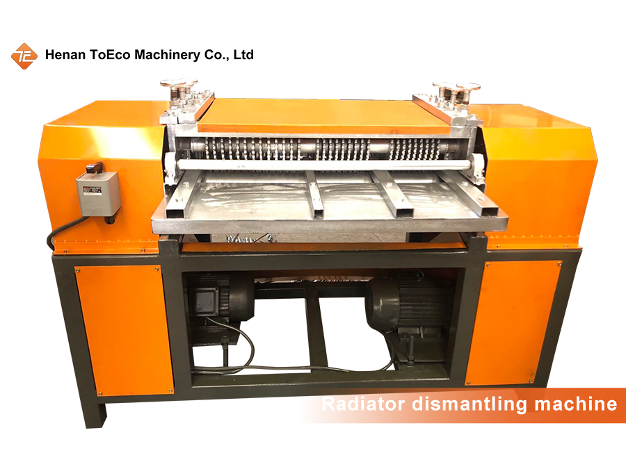 Waste air conditioner radiator dismantling machine Heat sink tube stripping machine Water tank coppe