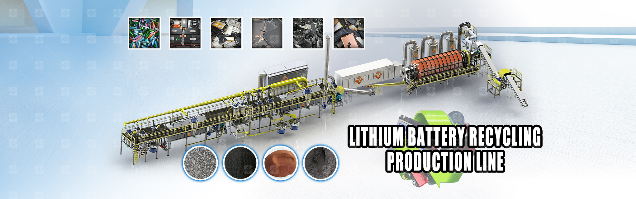 Lithium ion battery recycling machine